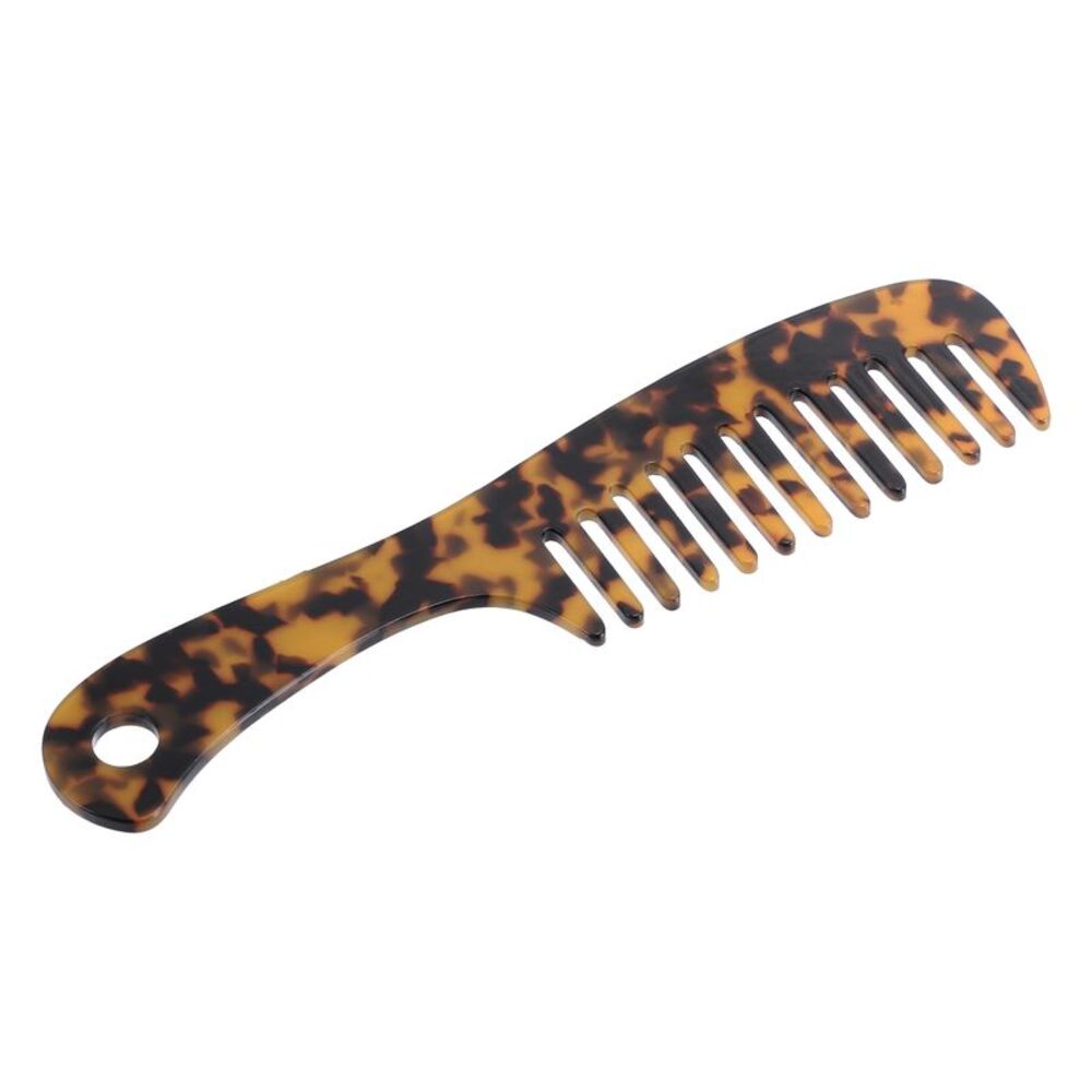 1 Pc Hair Detangling Comb Wide Tooth Anti-Static for Wet and Dry Leopard
